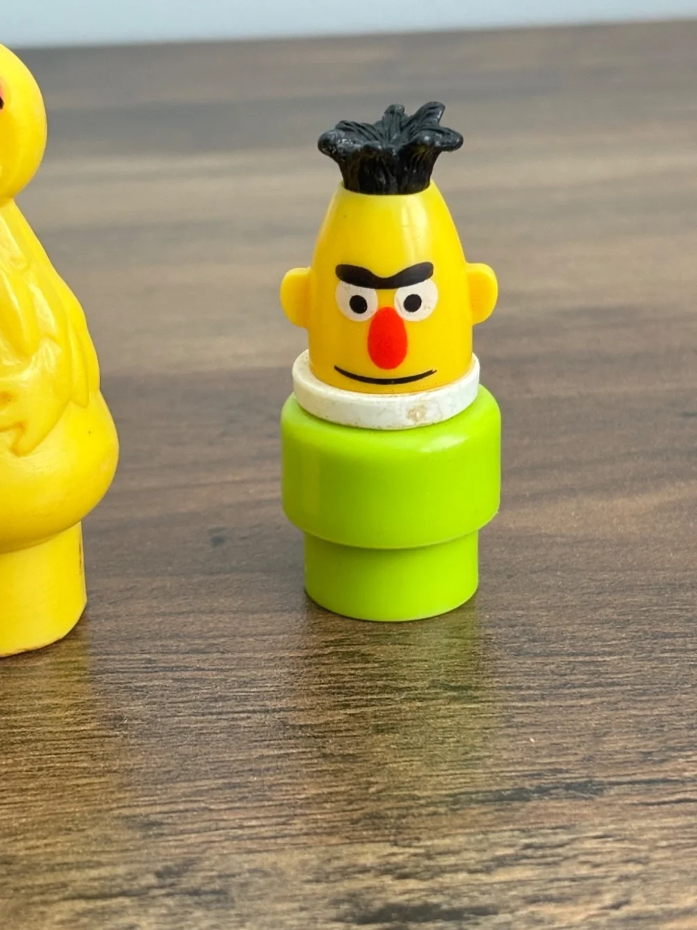 VINTAGE Fisher Price Little People Sesame Street Bert & Big Bird Figures 1970's